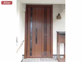 の玄関ドア リシェント 玄関ドア3 断熱K2仕様 親子仕様(ランマ無)R M83型 ※カザスプラス仕様 施工例