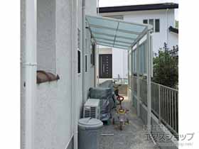 のテラス屋根 ヴェクターテラス F型 テラスタイプ 単体 積雪〜20cm対応*前面台形納まり 施工例