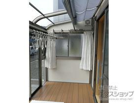 のテラス囲い・サンルーム サニージュ R型 床/部分囲い納まり ランマ無 積雪〜20cm対応*はね出し納まり 施工例