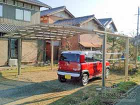 のカーポート フーゴR (ラウンドスタイル) ワイド 積雪〜20cm対応 施工例