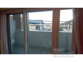 の二重窓（内窓） インプラス ダストバリア仕様 引違い窓 変則2枚建+テラスドア 外観左吊元 ※連窓仕様 施工例