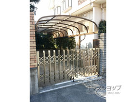 のカーゲート アルシャインII MW型 Aタイプ センターレール片開き 290Ｓ 施工例