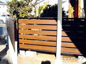 のフェンス・柵 モクアルフェンス 横板タイプ 自由柱施工 施工例