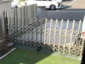 のカーゲート トリップゲート ペットガード型 ノンレール 片開き ※33Ｓ 施工例