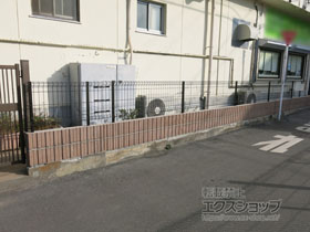 のフェンス・柵 ユメッシュE型 フリー支柱タイプ 施工例