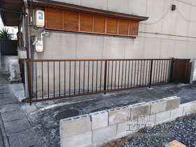 のフェンス・柵 ミエッタフェンス 防犯たて格子タイプ*自由柱施工 施工例