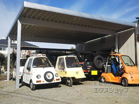 のカーポート テリオスポートIII 1500 2台用 角柱4本柱 積雪〜50cm対応 施工例
