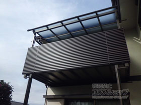 のバルコニー・ベランダ屋根 パワーアルファ RB型 ビューステージHスタイル屋根タイプ 単体 積雪〜30cm対応 施工例