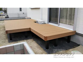 YKKAPのウッドデッキ リウッドデッキ 200 *出幅違い納まり 施工例