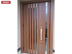 の玄関ドア リシェント玄関ドア3 断熱K4仕様 手動 親子仕様(ランマ無)L M27型 施工例