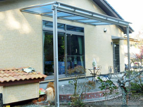 のテラス屋根 ヴェクターテラス F型 テラスタイプ 単体 積雪〜20cm対応 施工例