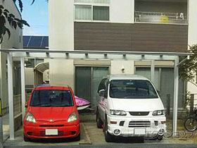 のカーポート ソリッドポート ワイド 積雪〜20cm対応 施工例