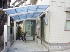 のカーポート フーゴR (ラウンドスタイル) 耐雪風圧強化パッケージ 積雪〜30cm対応 施工例