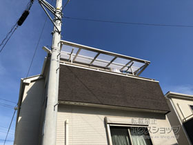 のバルコニー・ベランダ屋根 パワーアルファ L型 ルーフタイプ 単体 積雪〜30cm対応 施工例