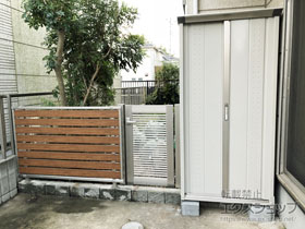 の物置・屋外倉庫 グランプレステージジャンプ 920×530×1900（GP-95A-T） GP-95A-T-MW 施工例