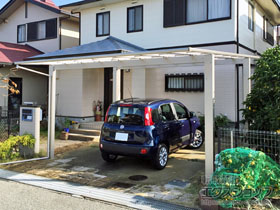 のカーポート エフルージュ ツイン 積雪〜20cm対応 施工例