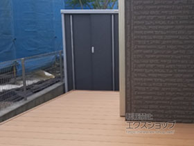 の物置・屋外倉庫 シンプリー 一般型 1100×755×1603 MJX-117D-P-PG 施工例