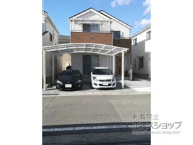 LIXIL(リクシル)のカーポート ネスカR (ラウンドスタイル) ワイド 積雪～20cm対応*屋根材お客様手配 施工例