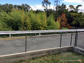 のフェンス・柵 ユメッシュR型 フリー支柱タイプ 施工例