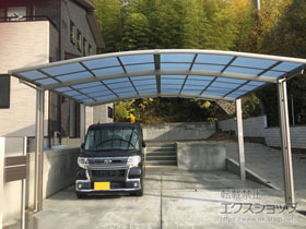 のカーポート ネスカR (ラウンドスタイル) ワイド 積雪〜20cm対応 施工例