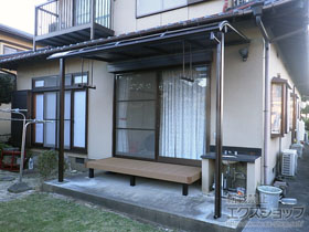 テラス屋根 プレシオステラス R型 テラスタイプ 単体 積雪〜20cm対応 施工例