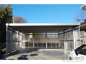 のカーポート レオンポートneo 2台用 角柱4本仕様 積雪〜50cm対応 施工例