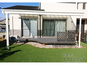 のテラス屋根 ヴェクターテラス F型 テラスタイプ 単体 積雪〜20cm対応 施工例