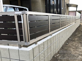 のフェンス・柵 セレビューフェンス RP3型 自在柱 施工例