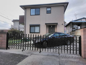 のカーゲート カムフィS 傾斜地対応 片開きタイプ 54S 補修 施工例