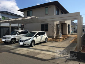 のカーポート エフルージュ ツイン 積雪〜20cm対応*梁延長10m以下/全て 施工例