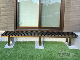 のウッドデッキ 濡縁(ぬれえん) アルミタイプ 独立納まり 施工例