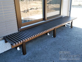 のウッドデッキ 濡縁(ぬれえん) アルミタイプ 独立納まり 施工例