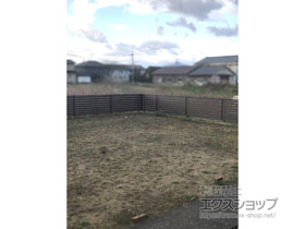 のフェンス・柵 モクアルフェンス 横板タイプ 自由柱施工 施工例