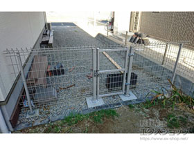 のフェンス・柵 メッシュフェンス G10 自由柱 施工例