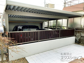 のカーポート レオンポートneo 2台用 角柱4本柱 積雪〜50cm対応 施工例