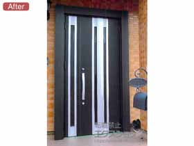 の玄関ドア リシェント玄関ドア3 断熱K4仕様 手動 親子仕様(ランマ無)R G77型 施工例