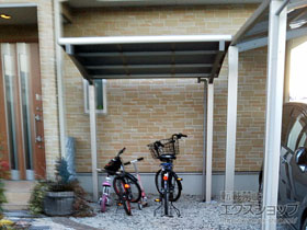 のサイクルポート・駐輪場 ネスカRミニ (ラウンドスタイル) 積雪〜20cm対応 施工例