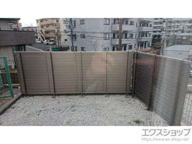 フェンス ハイスクリーンフェンスA型 フリーポールタイプ 施工例