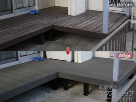 のウッドデッキ リウッドデッキ 200 ※L字 施工例