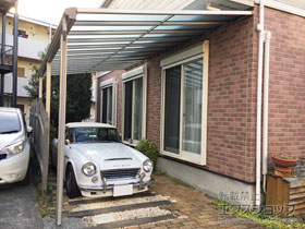 のテラス屋根 ヴェクターテラス F型 テラスタイプ 単体+多連結セット 積雪〜20cm対応 施工例