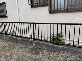 のフェンス・柵 ミエッタフェンス 防犯たて格子タイプ 自由柱施工 施工例
