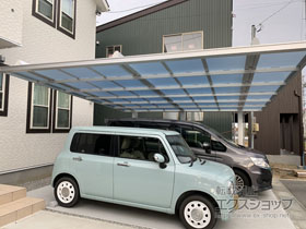 のカーポート ダブルフェース 積雪〜20cm対応*側面支持タイプ 施工例