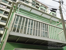 のバルコニー・ベランダ屋根 スピーネ R型 ルーフタイプ 単体 積雪〜20cm対応 施工例