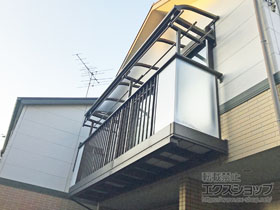 のバルコニー・ベランダ屋根 ヴェクターテラス R型 ルーフタイプ 単体 積雪〜20cm対応 施工例