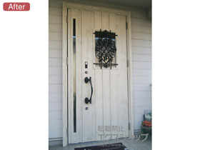 の玄関ドア リシェント玄関ドア3 断熱K4仕様 親子仕様(ランマ無)R D41型 ※タッチキー(リモコンタイプ)仕様 施工例
