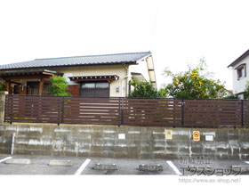 のフェンス・柵 モクアルフェンス 横板タイプ 自由柱施工 施工例