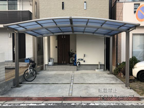 のカーポート ネスカR (ラウンドスタイル) ワイド 積雪〜20cm対応 施工例