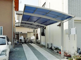 のカーポート レイナポートグラン 縦連棟　積雪〜20cm対応 施工例