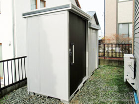 の物置・屋外倉庫 エルモ 積雪型 1870×1170×2121（LMDS-1811） LMDS-1811-DW 施工例