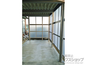 のカーポート テリオスポートIII 3000 角柱6本柱 積雪〜100cm対応 施工例